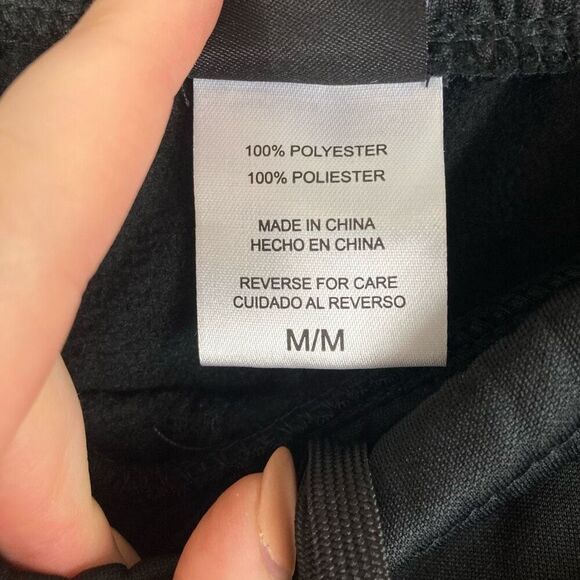 Spalding Men’s Black Joggers Sweat Pants Track Pants Tapered Fit Gym Workout M - Picture 8 of 8